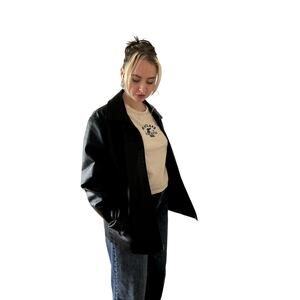 USA Leather Vintage Jacket Mens Size Medium Black